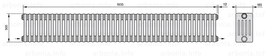 Схема (чертеж) Радиатор Arbonia 5030/43 №24